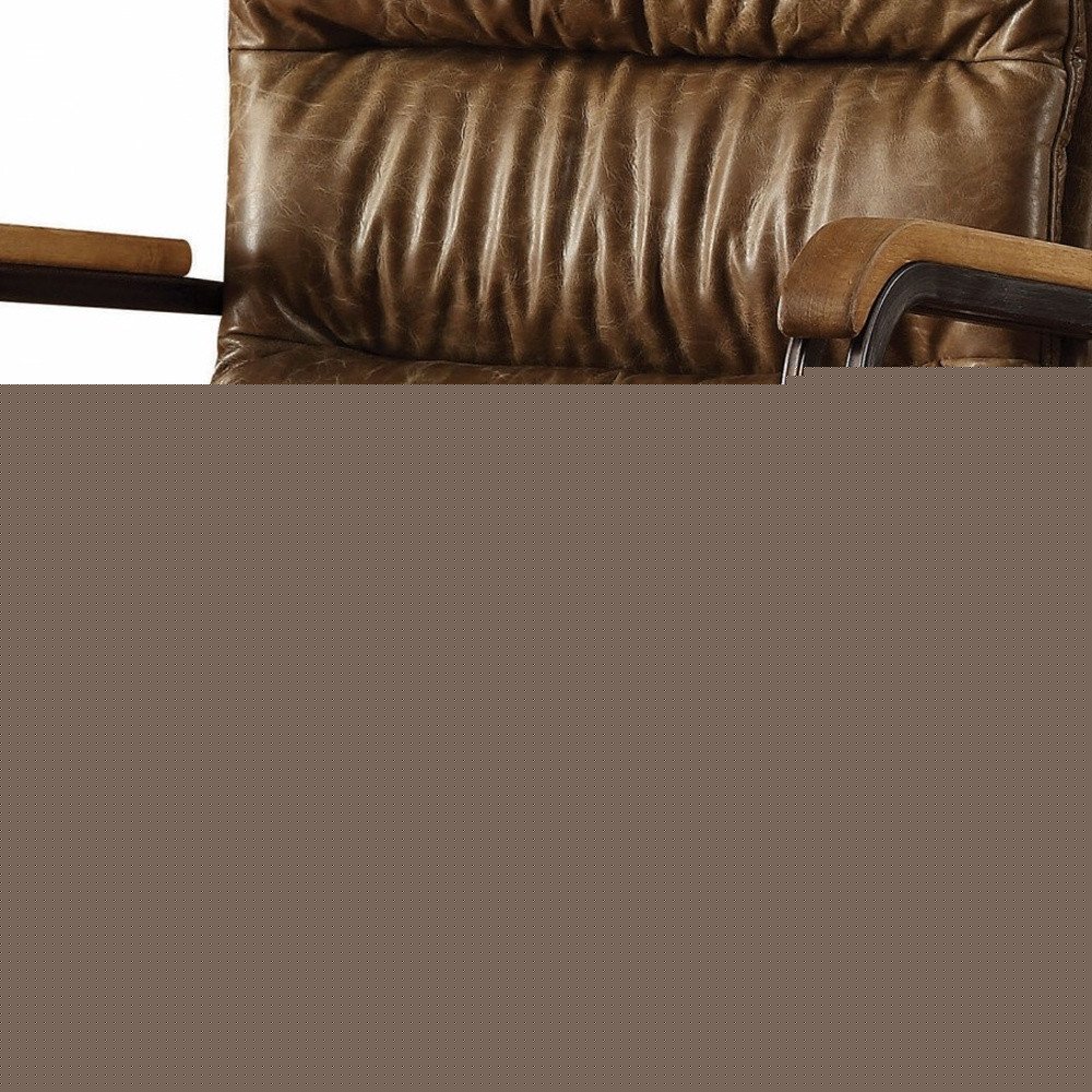 Coffee and Dark Brown Swivel Rolling Executive Office Chair