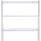 White And Silver Metal and Glass Five Tier Ladder Bookcase