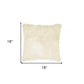 18" Gray Sheepskin Throw Pillow