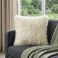 18" Gray Sheepskin Throw Pillow