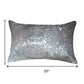 12" X 20" Gray Cowhide Throw Pillow