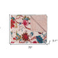 50" X 70" Pink and Red Kantha Cotton Floral Throw Blanket with Embroidery