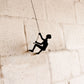 6" X 4" Black Resin Climbing Man Hanging Dimensional Sculpture