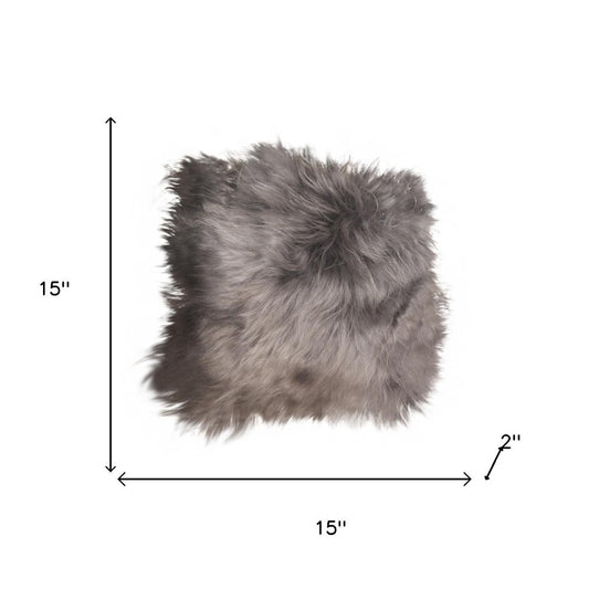 15" X 15" Gray Synthetic Solid Color Pad