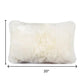 12" X 20" Natural Sheepskin Throw Pillow