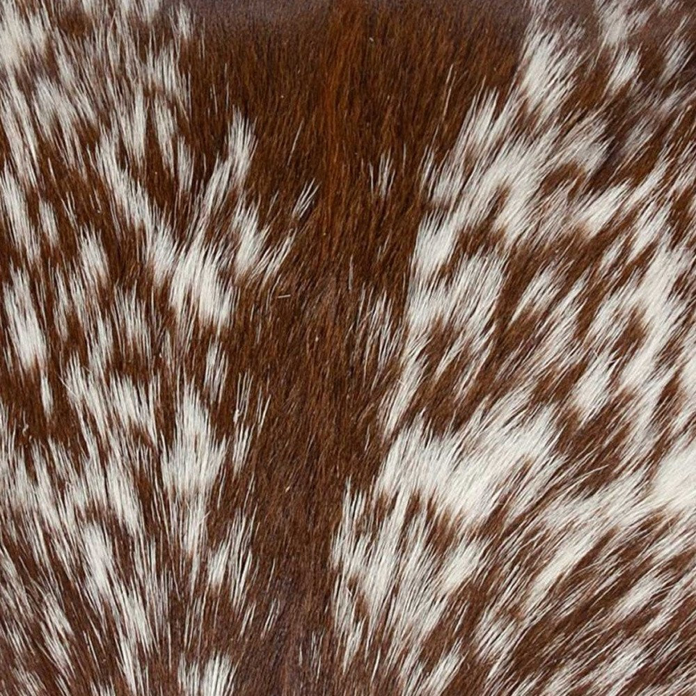 18" Black and White Cowhide Throw Pillow