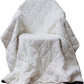 60" X 80" Navy Blue Fleece And Microfiber Quilted Plush Throw Blanket