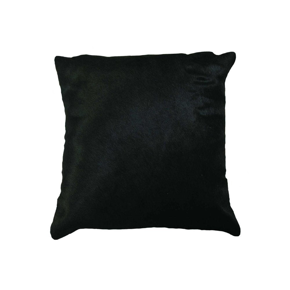 18" Brown Cowhide Throw Pillow