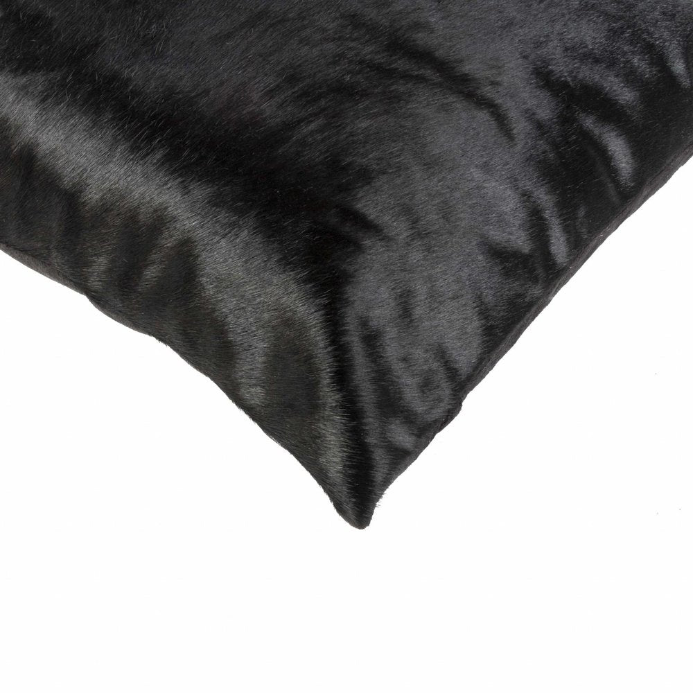 18" Brown Cowhide Throw Pillow