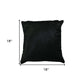 18" Black Cowhide Throw Pillow
