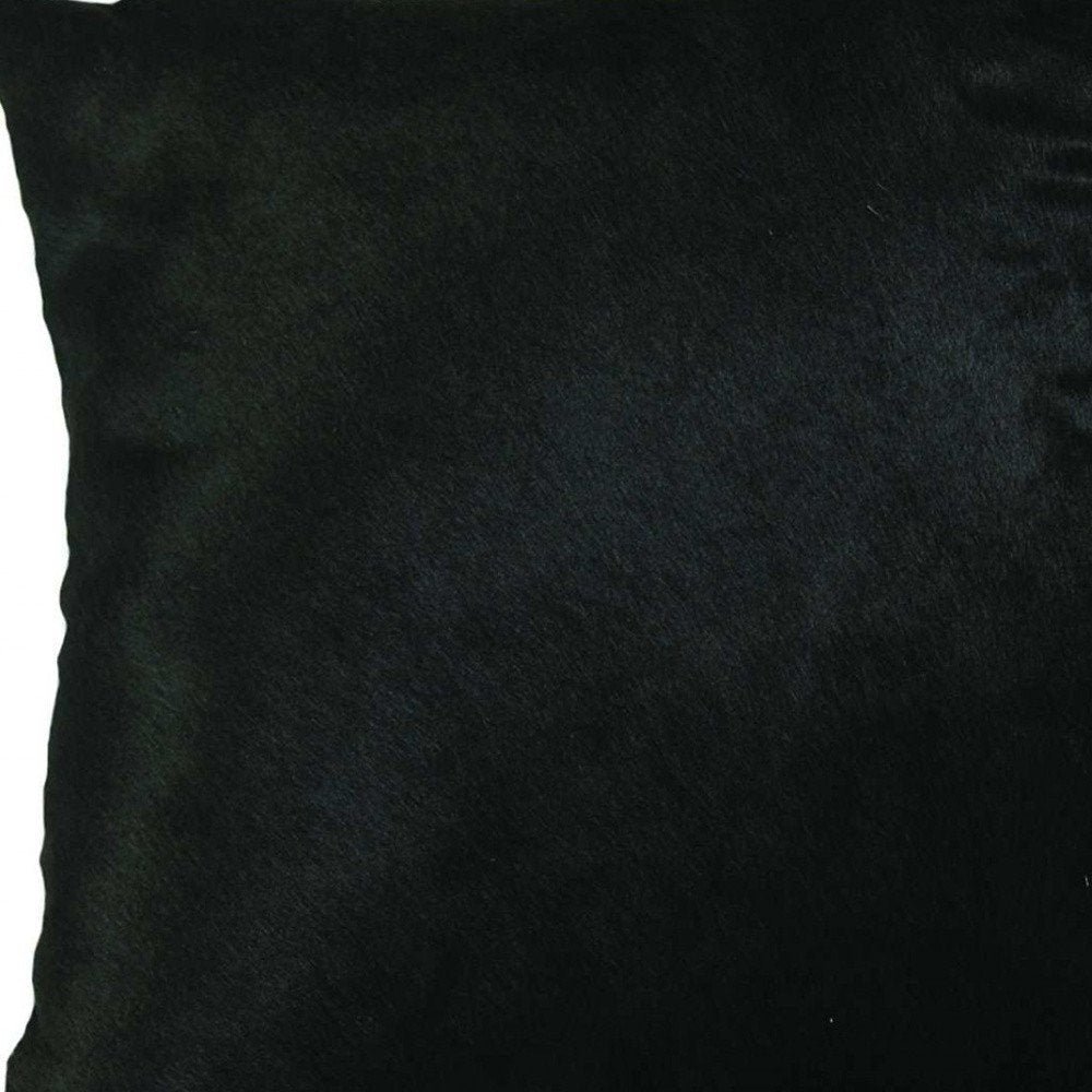 18" Brown Cowhide Throw Pillow