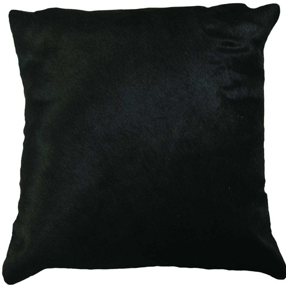 18" Brown Cowhide Throw Pillow