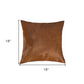 18" Black Cowhide Throw Pillow