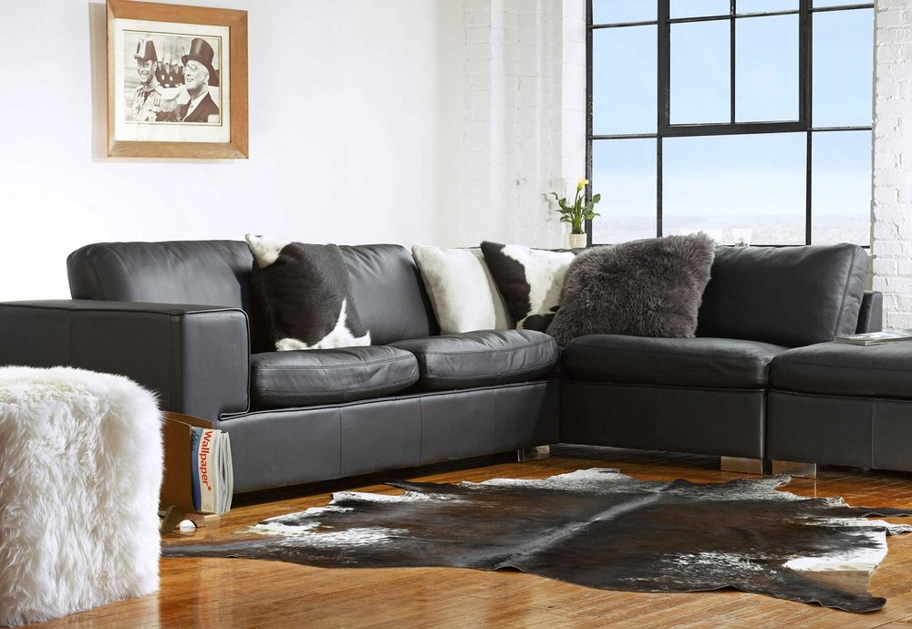 18" Brown Cowhide Throw Pillow