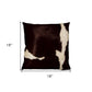 18" Brown Cowhide Throw Pillow