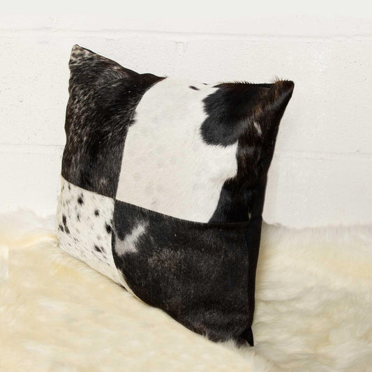 18" Purple Cowhide Throw Pillow