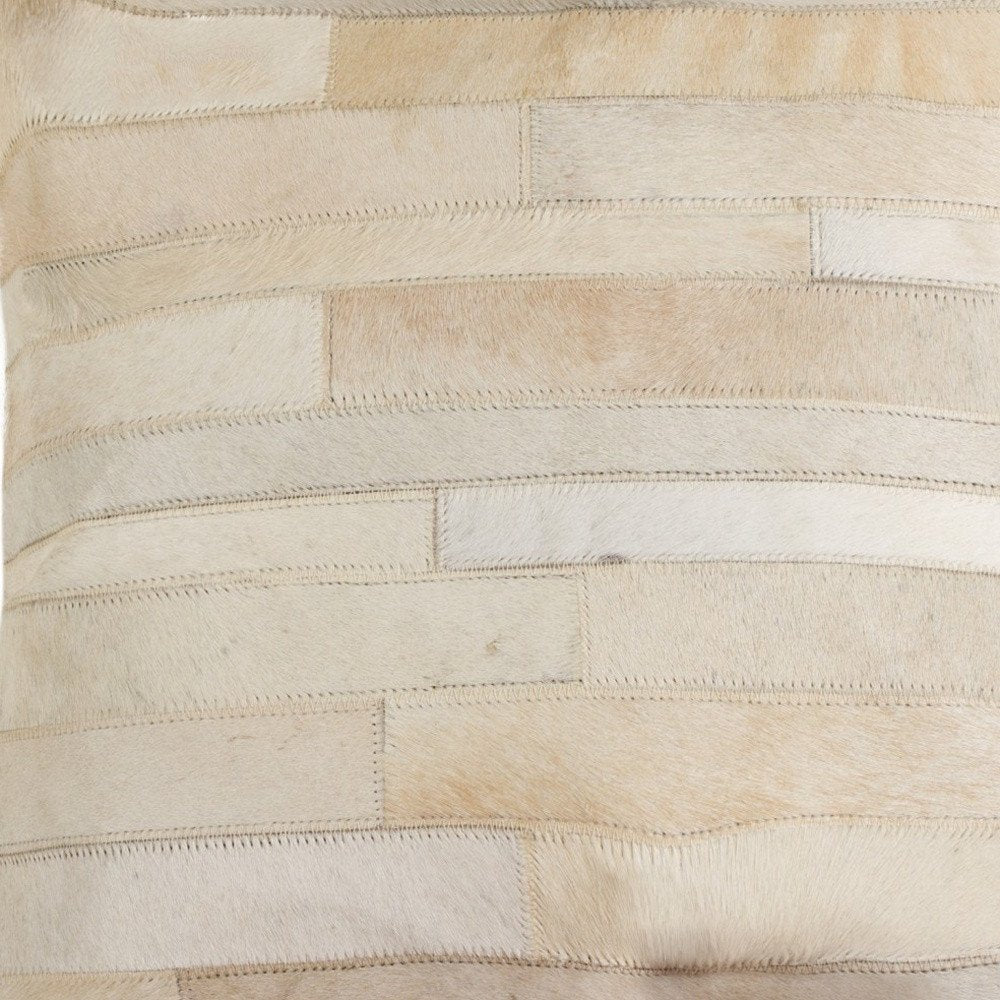 18" Chocolate Cowhide Throw Pillow