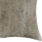 18" Gray Cowhide Throw Pillow