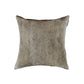 18" Gray Cowhide Throw Pillow
