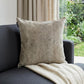 18" Gray Cowhide Throw Pillow
