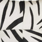 18" Black and White Zebra Print Cowhide Throw Pillow