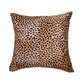 18" Orange and Black Cowhide Throw Pillow