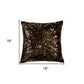 18" X 18" X 5" Gold And Chocolate Quattro  Pillow