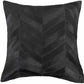 18" Black Cowhide Throw Pillow