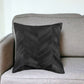 18" Black Cowhide Throw Pillow