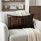 12" X 20" Tan Cowhide Throw Pillow