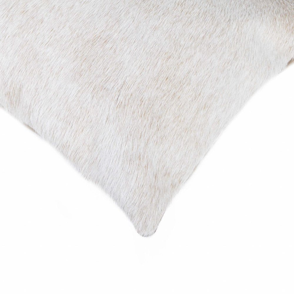 12" X 20" Tan Cowhide Throw Pillow