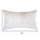 12" X 20" Tan Cowhide Throw Pillow
