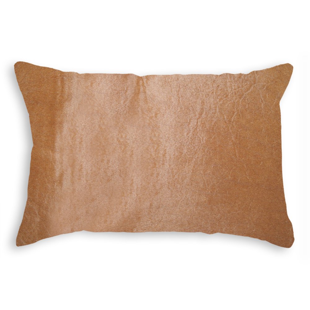 12" X 20" Chocolate Cowhide Throw Pillow