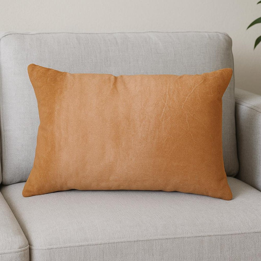 12" X 20" Chocolate Cowhide Throw Pillow