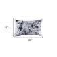 18" X 18" X 5" Salt And Pepper Black And White Cowhide  Pillow