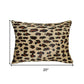 12" X 20" Black And Orange Cowhide Throw Pillow