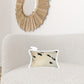12" X 20" X 5" White And Black Cowhide  Pillow