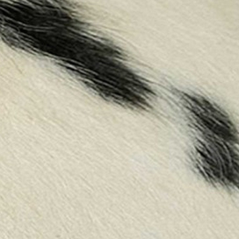12" X 20" X 5" White And Black Cowhide  Pillow