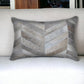 12 X 20 Gray Chevron Cowhide Throw Pillow