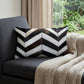 12 X 20 Gray Chevron Cowhide Throw Pillow