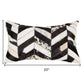 12" X 20" Black Cowhide Throw Pillow