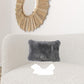 12" X 20" X 5" Gray Sheepskin  Pillow