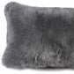12" X 20" X 5" Gray Sheepskin  Pillow