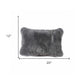 12" X 20" X 5" Gray Sheepskin  Pillow