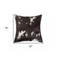 18" Brown and White Cowhide Cowhide Throw Pillow