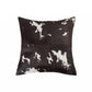 18" Brown and White Cowhide Cowhide Throw Pillow