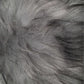 15" X 15" Silver Sheepskin Solid Color Dining Chair Pad