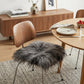 15" X 15" Silver Sheepskin Solid Color Dining Chair Pad
