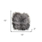 15" X 15" Silver Sheepskin Solid Color Dining Chair Pad