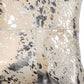 18" Silver And Gray Cowhide Throw Pillow